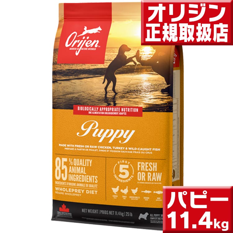 開びゃく パピー 11.4kg  貨物輸送無料  ORIJEN グレインフリー 禾穀類不当て嵌める 犬 アレルギー反応 ドッグフード 即日送りとどける ドッグフード 開びゃく ドッグフード 目あたらしい 犬ころ 老いらく犬 成犬 パピー 年がしら犬