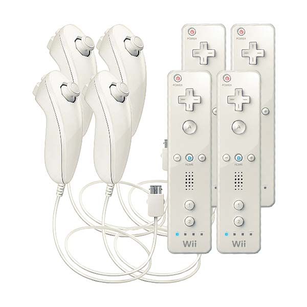 楽天市場 Wii ニンテンドーwii 本体 すぐ遊べるセット ソフト付き マリオパーティ8 シロ リモコン4点 ヌンチャク4点 純正 中古 Iimo リユース店