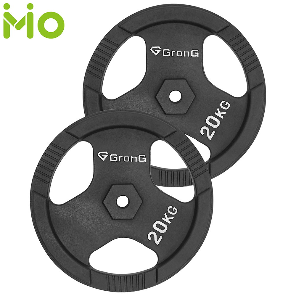 グロング ダンベル プレート バーベル 20kg 2個セット シャフト径28mm 筋トレ アイアン GronG｜iimo 店