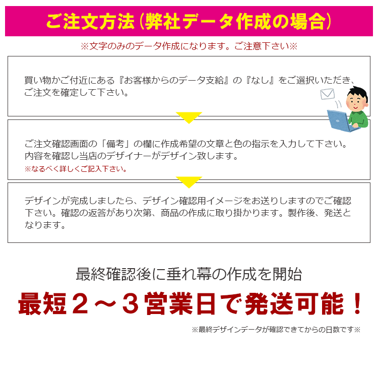 〔オリジナル作成/フルカラー〕紙垂れ幕ポスター議事録横断幕長尺ポスタータペストリー(200×50cm)