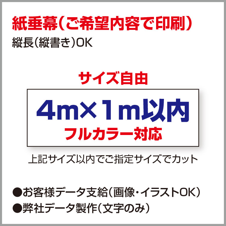 最前線の 〔オリジナル作成 フルカラー〕 紙 垂れ幕 ポスター 議事録 横断幕 長尺ポスター タペストリー 4m×1m以内 fucoa.cl