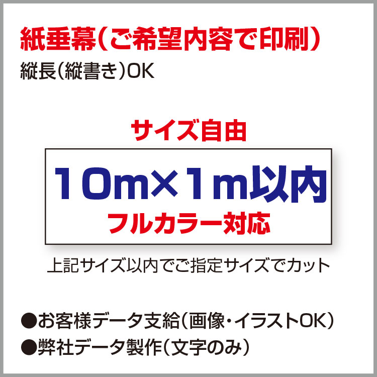 メーカー直売 〔オリジナル作成 フルカラー〕 紙 垂れ幕 ポスター 議事録 横断幕 長尺ポスター タペストリー 10m×1m以内 fucoa.cl