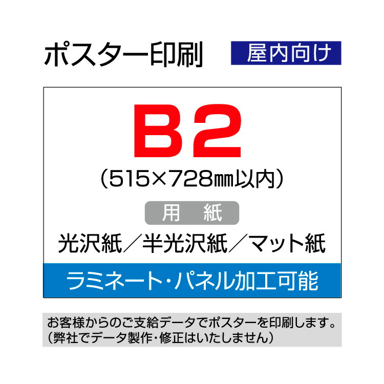 楽天市場】ポスター印刷（屋内用）B4（257×364mm以内） : 看板いいな