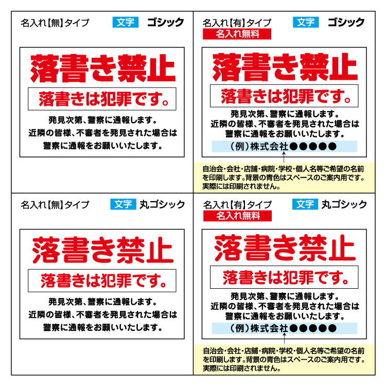 楽天市場 屋外用 看板 注意 落書禁止 犯罪 警察 通報 名入れ無料 長期利用可能 900 600ミリ 看板いいな