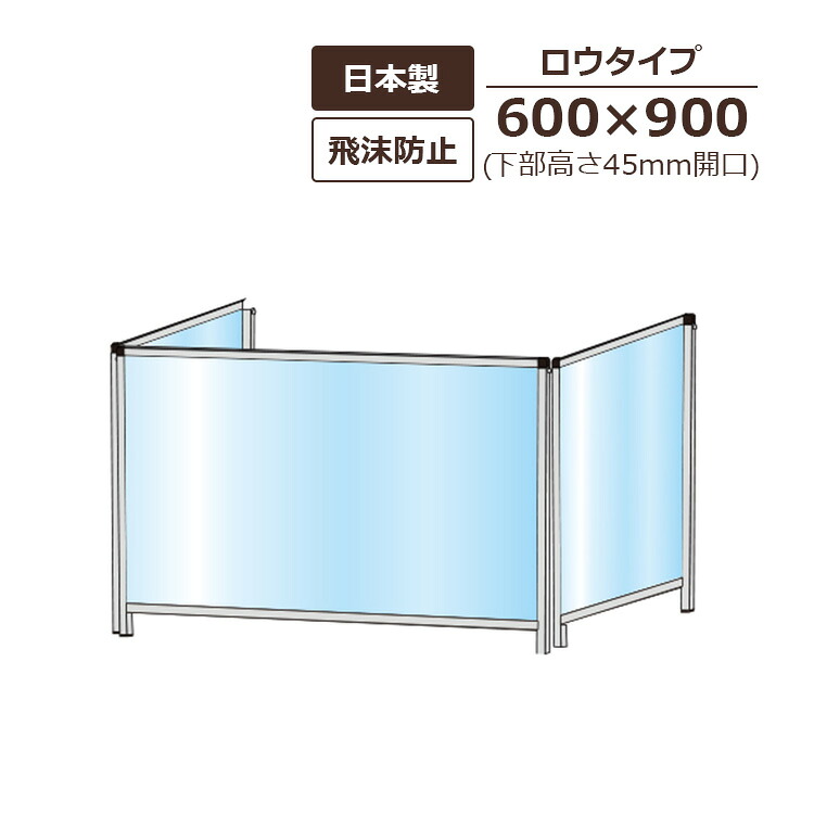 パーテーションスタンド3面タイプ HBPHL3F/E 屋内 600×900 ロウサイズ　　下部開口高さ45ｍｍ