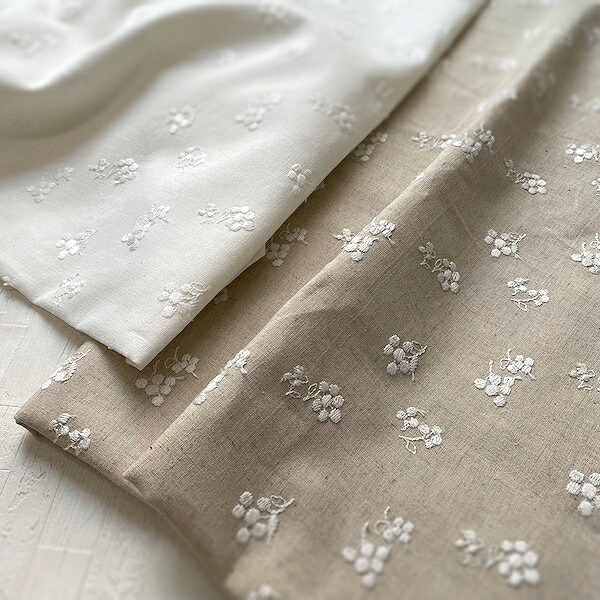 楽天市場】【在庫限り】リネン コットン 綿麻 刺繍 Seed 幾何柄