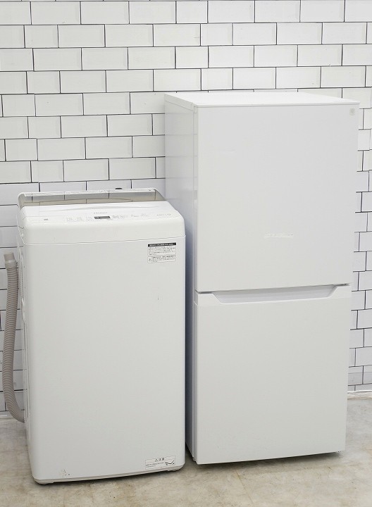 【中古】【地域限定配送・設置無料】121L、4.5kg◆23年、22年◆ニトリ、Haier製◆(冷蔵庫、洗濯機)中古家電2点セット|いいね家電ショップ