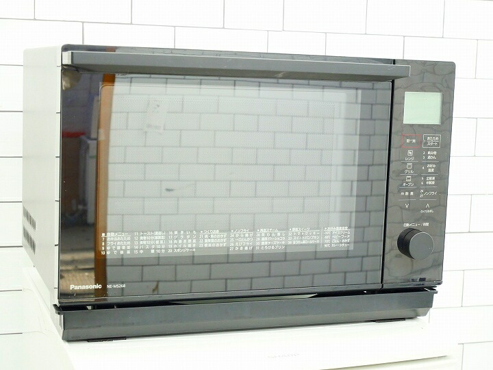【中古】【地域限定配送・設置無料】パナソニック製/2022年式/ 中古オーブンレンジ 26L/NE-MS268-K