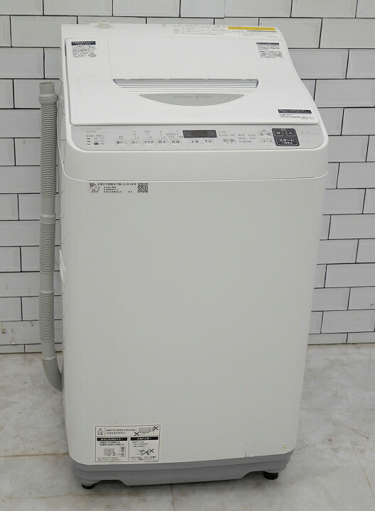 【中古】【地域限定配送・設置無料】シャープ製2021年式5.5kg中古洗濯乾燥機　ES-TX5EｰS