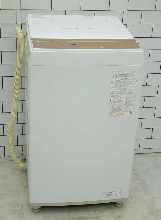 【中古】【一画押さえる送りとどける・とり備える無料】東芝2024年式5kg中古全自動小銃洗い濯ぎ機 AW-5GA4