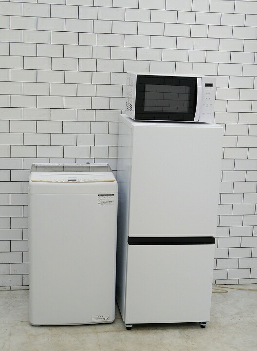 【中古】【地域限定配送・設置無料】一人暮らし応援 家電3点セット 135L、6Kg/24年、23年、23年/Hisense、Haier、Abitelax製/（冷蔵庫、洗濯機、電子レンジ）中古家電3点セット｜いいね家電ショップ