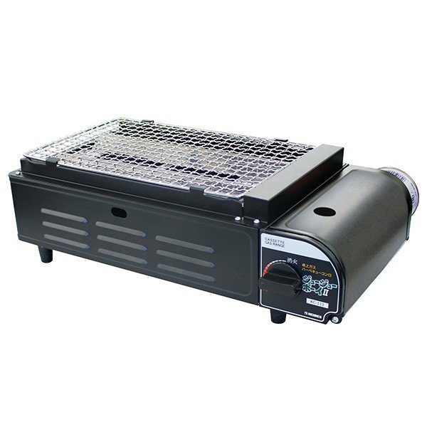 カセットコンロ ジュージューボーイ2 ブラック KC-111 ｜ 網焼き器 海鮮焼き 串焼き バーベキューコンロ ニチネン
