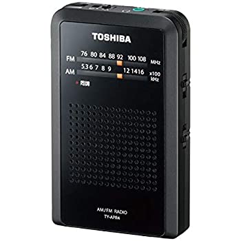 【中古】東芝 広々としたFM/AMラジオポケットラジオ TY-APR4-K