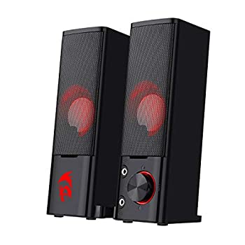 【中古】Redragon GS550 Orpheus PCゲーミングスピーカー 2.0チャンネルステレオデスクトップコンピュータサウンドバー コンパクトな操作可能サイズ ヘッ