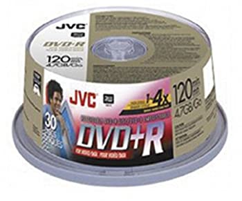 【中古】【非常に良い】JVC 4.7GB DVD+R メディア、30枚パック スピンドル|IINEX