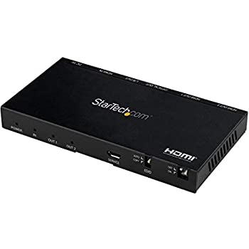 【中古】StarTech.com HDMI分かち合う器/1インプット2最終生産物/4K60サイクル HDMI 2.0相応うスプリッター/スケーラー内蔵/3.5粍ステレオミニ \u0026 SPDIF 相応う/EDID役立つこと ST122固定ディスク20S