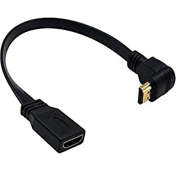 【中古】「Maxhood」 90度 HDMI 延長ケーブル ，30cm 4K HDMI L字 HDMI延長 ケーブルHDMI メス-オス L字型 延長コード金メッキ端子 ハイスピード スリム