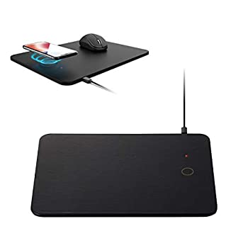 【中古】（非常に良い）エレコム マウスパッド/ワイヤレス充電対応/5W/ソフトレザー/ブラック