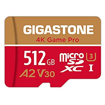 【中古】Gigastone Micro SD Card 512GB A2 V30 マイクロSD歌留多 UHS-I U3 Class 10 100/60 MB/S 弾丸道路 Gopro 動き写真機 運動競技写真機 4K Ultra