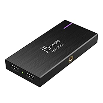 【中古】j5create 4k30fps録画送達 HDMI キャプチャーボード 4K60サイクル 無引き延ばす通行手形スルー HDR相応う Power Delivery60W相応う コールドシュー1/4螺子釘穴 LED書きあらわす