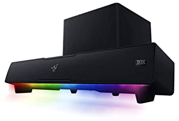 【中古】Razer Leviathan V2 専用サブウーファー付 ゲーミング サウンドバー 単一スピーカー THX 7.1ch 低レイテンシー USB・Bluetooth 接続 Chroma RGB｜IINEX