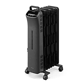 【中古】(非常に良い)アイリスオーヤマ ヒーター オイルヒーター ウェーブ型 1200W 8畳 温度設定可能 マイコン式 24h入切タイマー付 IWHD-1208M-B ブラック|IINEX