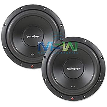 【中古】（非常に良い）Rockford Fosgate R2D4-10 10インチ R2 1000ワット カーサブウーファー R2D410 (2パック)