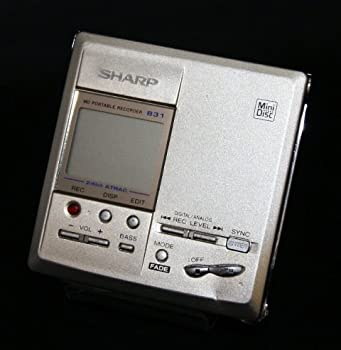【中古】SHARP せつ然たる MD-MT831-S しろがね色 携帯型MDリコーダー （小型MD電気蓄音機/生まれ変わり/吹き込み）