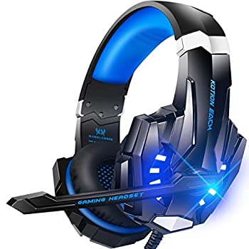 【中古】【非常に良い】BENGOO ゲーミングヘッドセット PS5 ヘッドセット ノイズキャンセリング マイク付き 3.5mm有線 ゲーミングヘッドホン スイッチ ヘッドフォン 軽量 全効能 重低音 LEDライト コント