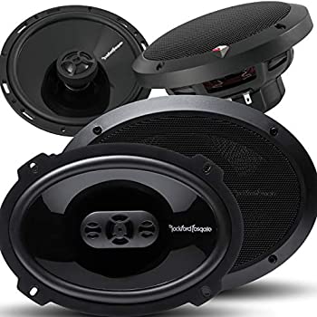 【中古】（人並み外れたに好いたらしい）Rockford Fosgate Punch P1694 6in X 9in 300W 4通い路 + P1650 6.5in 220W 2ウェイフルレンジ同軸金棒引き - 4金棒引き1組 オーディオ-TV・オーディオ・カメラ