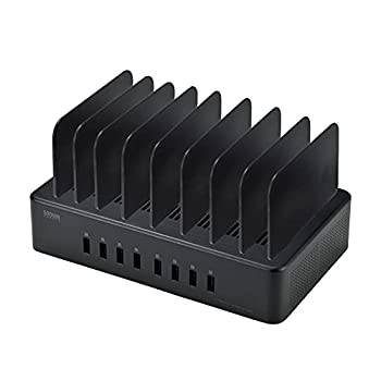 【中古】サンワサプライ USB充電スタンド(8ポート・合計19.2A) iPad/タブレット/スマホスタンド 高耐久タイプ ブラック ACA-STN74BK