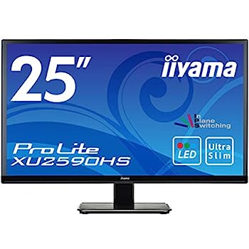 【中古】iiyama 管する 見せびらかす XU2590HS-B1 (25in/盛りだくさん固定ディスク/AH-IPS/HDMI,D-sub,DVI-D/3年)