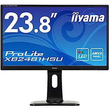 【中古】(非常に良い)iiyama モニター ディスプレイ XB2481HSU-B1 (23.8インチ/フルHD/AMVA/HDMI,D-sub,DVI-D/昇降/ピボット/3年)