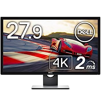 【中古】Dell ゲーミングモニター 27.9インチ 2ms/スリムベゼル/4K/TN 非光沢/フリッカーフリー/スピーカ内蔵/DP,mDP,HDMIx2/3年 S2817Q