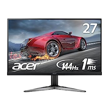 【中古】Acer ゲーミングモニター SigmaLine 27in WQHD KG271UAbmiipx 1ms 144サイクル TN FreeSync ひな型受け答え HDMIx2 DP 金棒引き内蔵 青味ともし火