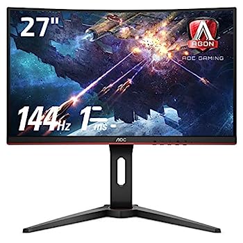 【中古】（非常に良い）AOC ゲーミング モニター C27G1/11 (27インチ/144Hz/1ms/VA 曲面パネル/HDMI×2 DP×1)