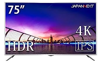 【中古】(非常に良い)JAPANNEXT JN-IPS7500UHDR 75インチ PCモニター 4K HDR対応 PIP/PBP MHL HDCP2.2 液晶ディスプレイ UHD解像度