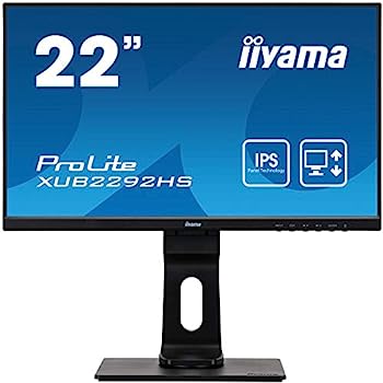 【中古】（人並み外れたに似つかわしい）二十日鼠電子計算機 iiyama 管する 見せびらかす XUB2292HS-B1(21.5型/1920×1080/IPS遣りかたノングレア/狭写真立てひな形受け答え/広可視性角/昇降/ピ