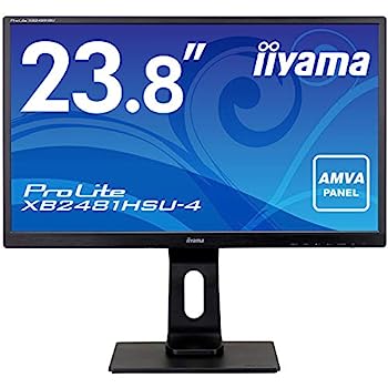 【中古】マウスコンピューター iiyama モニター ディスプレイ XB2481HSU-B4 (23.8インチ/フルHD/AMVA/HDMI,D-sub,DisplayPort/昇降/ピボット)|IINEX