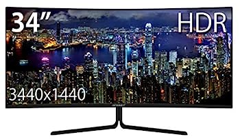 【中古】JAPANNEXT JN-VC34102UWQHDR 34インチ HDR対応ウルトラワイド曲面液晶ディスプレイ HDCP2.2 HDMI2.0 FreeSync PCモニター｜IINEX 56,448円