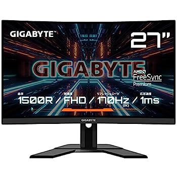 【中古】（人並み外れたに似つかわしい）ゲーミングモニター GIGABYTE G27FC A Gaming Monitor (27型/盛りだくさん固定ディスク/曲面管する/165サイクル(OC 170サイクル)/1ms（MPRT）)