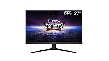 【中古】（非常に良い）MSI Optix G271 ゲーミングモニター IPS平面パネル スリムベゼル 高い色再現性 フルHD/27インチ/144Hz/1ms/FreeSync Premium/HDMI/DP/3年