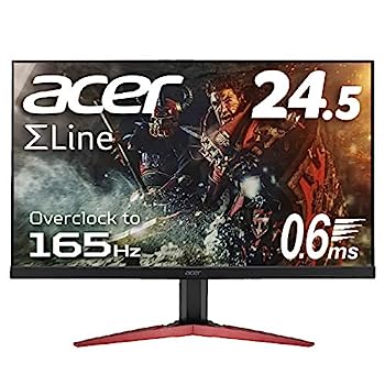 【中古】（人並み外れたに好いたらしい）Acer ゲーミングモニター SigmaLine 24.5in KG251QJbmidpx 0.6ms(GTG) 165サイクル TN 盛りだくさん固定ディスク FreeSync ひな型受け答え HDMI 金棒引き内蔵 青味