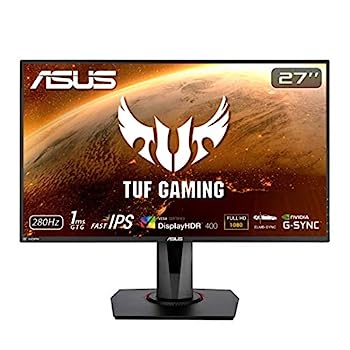 【中古】（人並み外れたに好いたらしい）ASUS ゲーミングモニター TUF Gaming VG279QM 27in/盛りだくさん固定ディスク/IPS/280サイクル/1ms/HDR/HDMI×2,DP/G-SYNC Compatible/ELMB/金棒引き/3年