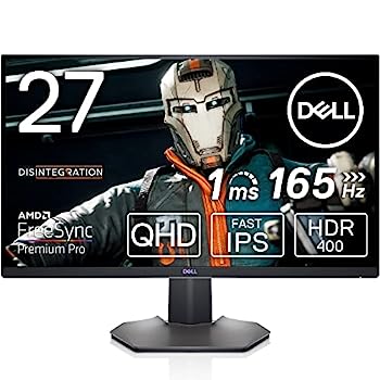 【中古】Dell S2721DGF 27in ゲーミングモニター (3/FPS方角/QHD/Fast IPS/DP・HDMIx2/縦横回転させる・高さ調節する/1ms/165サイクル/NVIDIA G-SYNC Compatible/AMD