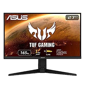 【中古】（非常に良い）ASUS ゲーミングモニター 165Hz 27インチ モニター IPS フルHD 1ms HDMI2.0(x2) DisplayPort1.2 TUF Gaming VG279QL1A