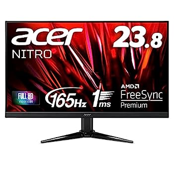 【中古】日本エイサー Acerゲーミングディスプレイ QG241YSbmiipx 23.8型ワイド VA 非光沢 フルHD 1ms(VRB) 165Hz HDMI AMD FreeSync Premium 広い視野角