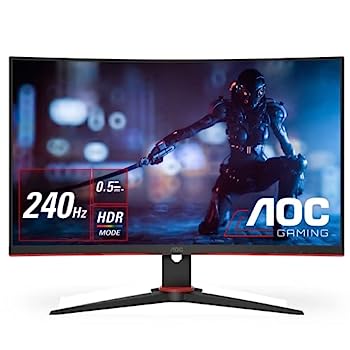 【中古】AOC ゲーミング 管する 見せびらかす C27G2ZE/11 (27in/広広とした/曲面/ 240サイクル/0.5ms/VA 1500R/FHD/DP/HDMI2.0 x 2/DP1.2 x1)