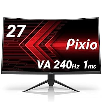 【中古】（人並み外れたに好いたらしい）Pixio PXC279 曲線状の形 ゲーミングモニター 27in FHD VA 240サイクル 1ms 2年