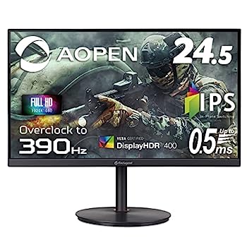 【中古】AOPEN ゲーミングモニター 25XV2QFbmiiprx 24.5インチ 390Hz 0.5ms IPS フルHD FPS向き HDMI×2 DisplayPort スピーカー無し VESA Free Sync VES|IINEX
